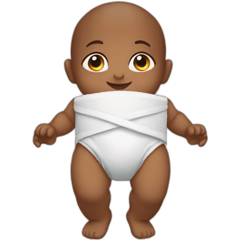 Baby wearing diaper emoji