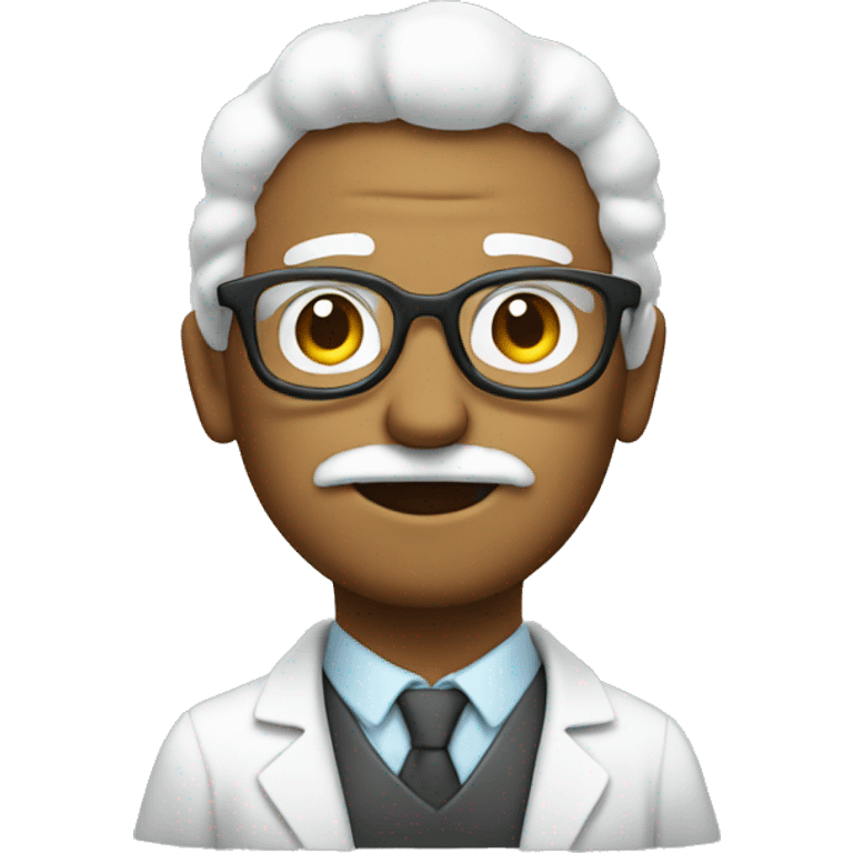 science man with cotton emoji