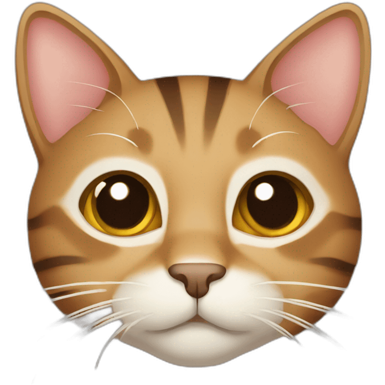 light brown cat with dark brown stripes emoji