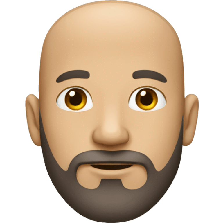 a bald man with beard emoji