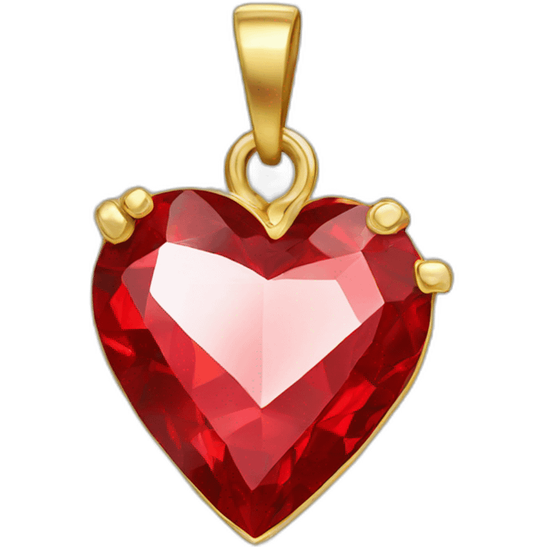 Red heart diamond with gold border emoji