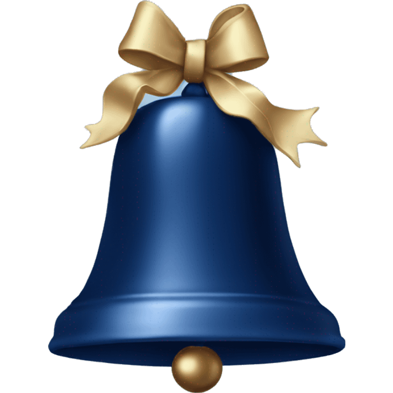 Navy blue Christmas bell emoji