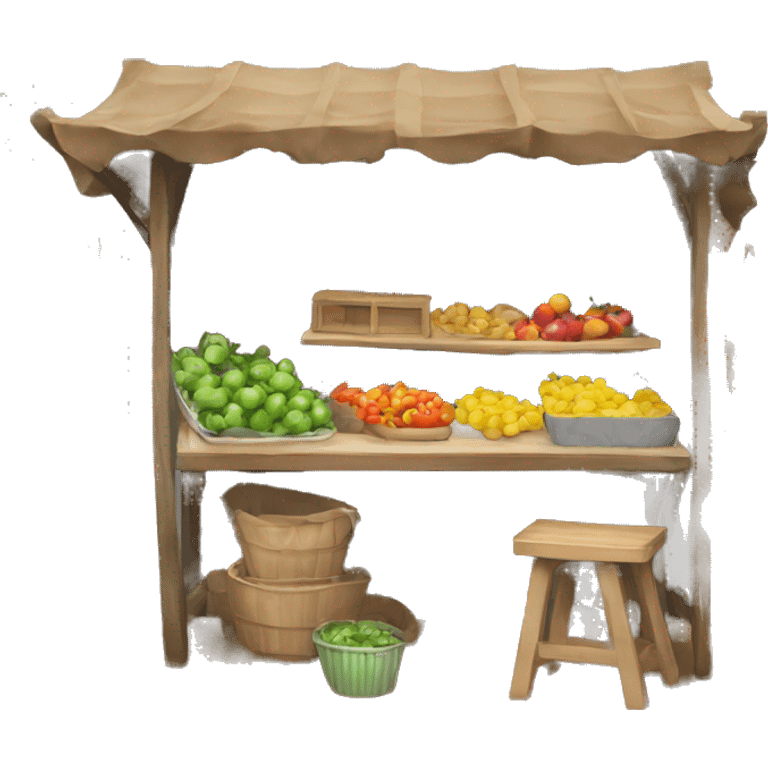 empty market stall emoji