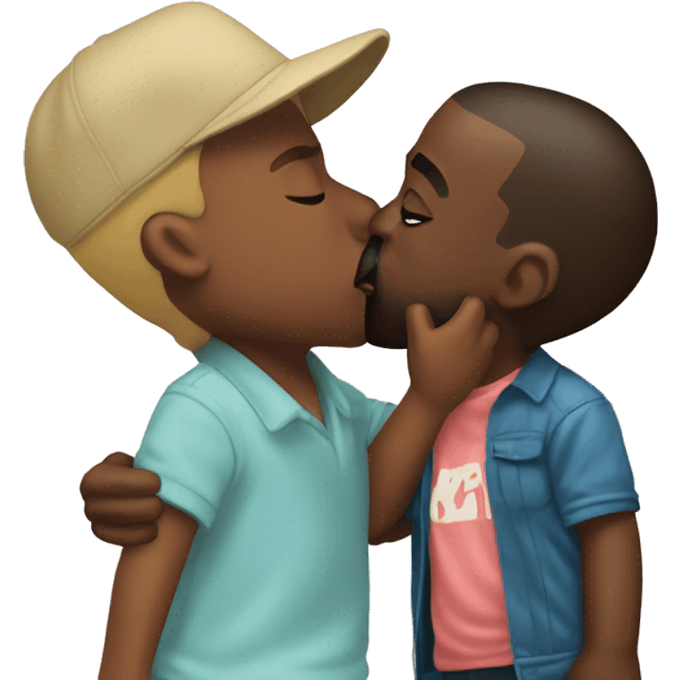 kanye west kissing tyler the creator emoji