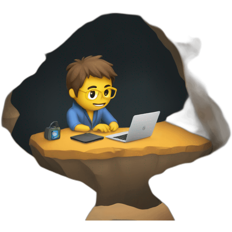 coding in a cave emoji