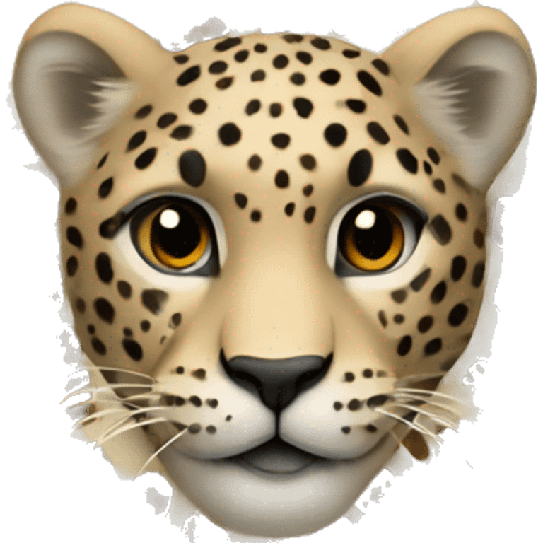 beige leopard heart emoji