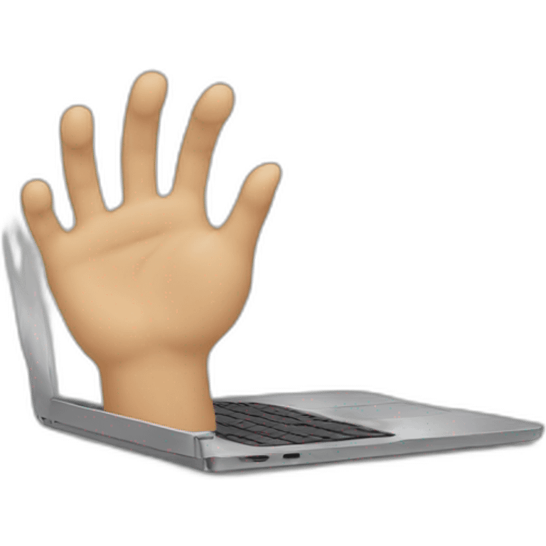 hand laptop emoji