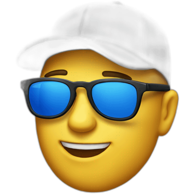 Homme avec casquette et lunette de soleil emoji