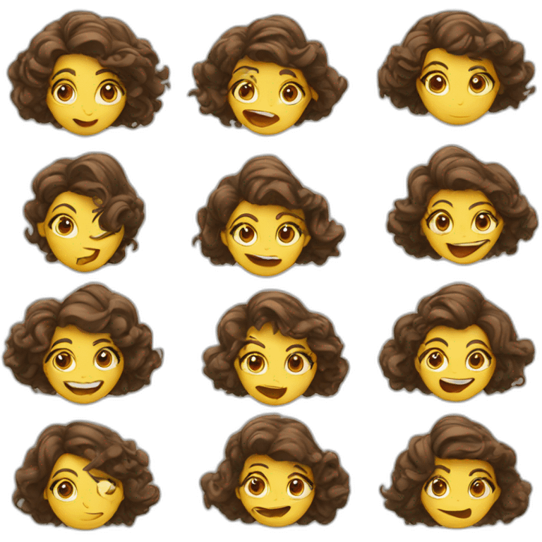 Zany face women studying emoji