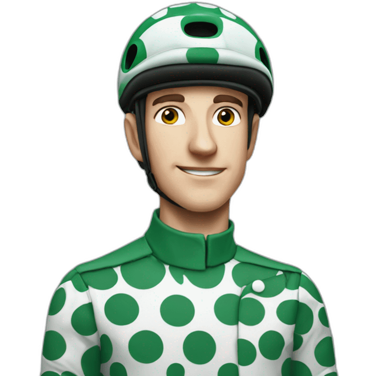 paul townend jockey dark green polka dot emoji