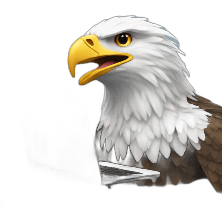 Eagle using Laptop emoji