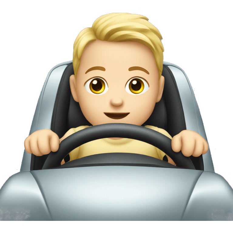 Baby driving a car emoji