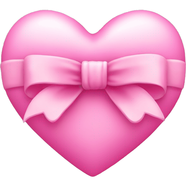 Pink heart with a bow  emoji