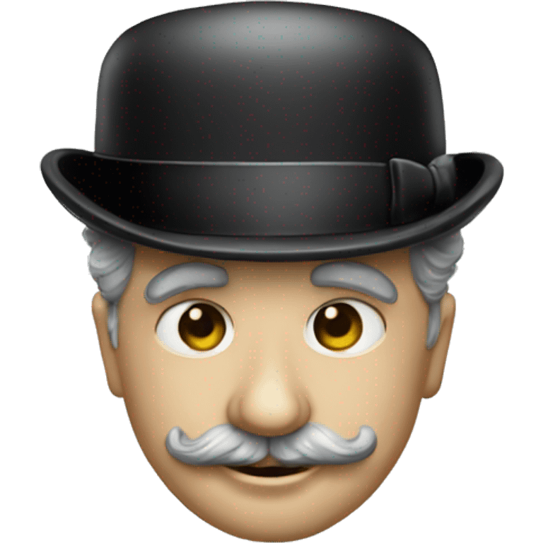 Charlie Chaplin bow down bow with hat removing  emoji