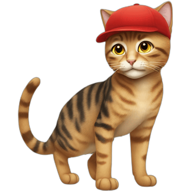 hungry cat red cap emoji