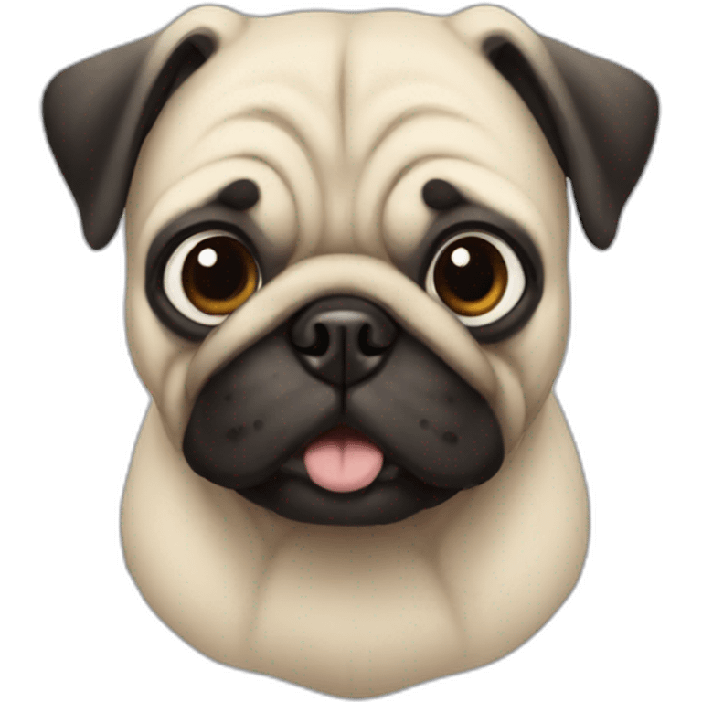 Pug in mustang emoji