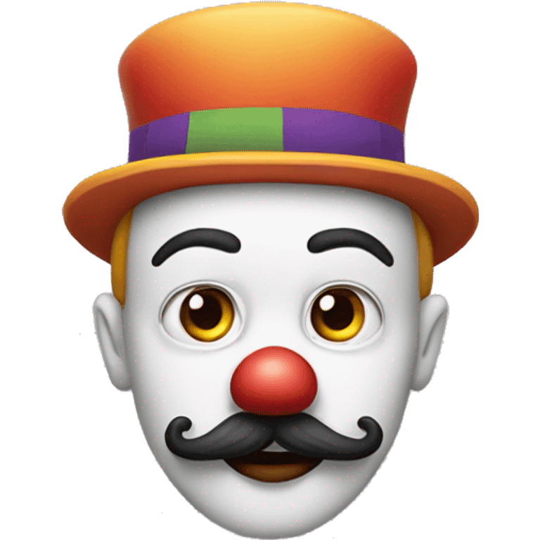 Clown with a handlebar mustache emoji