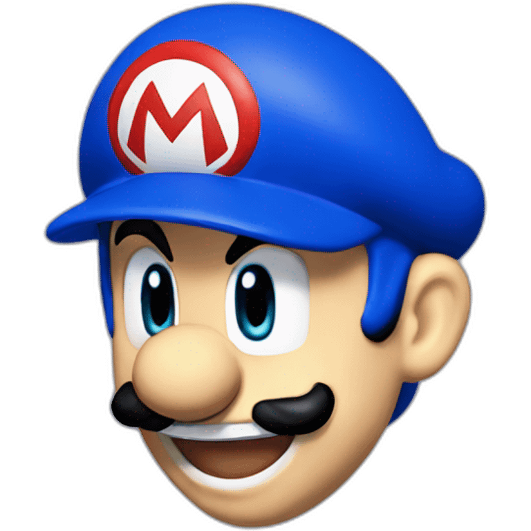 Super mario laughing at sonic emoji