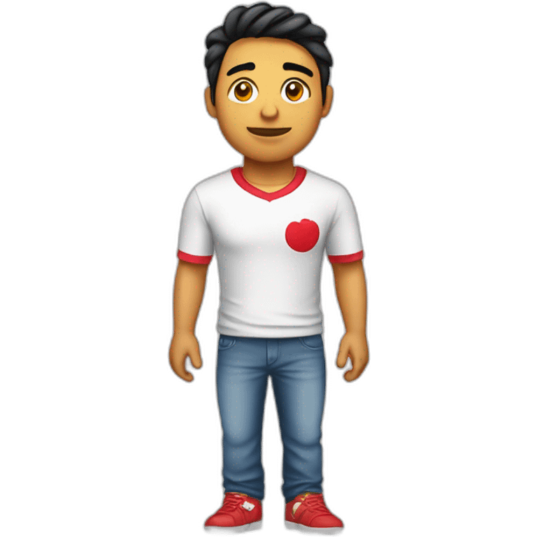 Chico con camiseta de Perú emoji