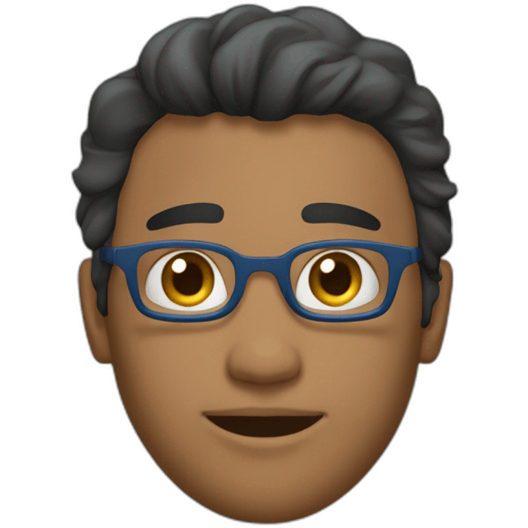 Un jeune homme avec les cheveux couper dégradé bas et teinture bleu étoile. emoji