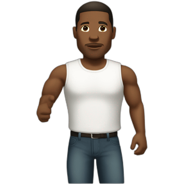 carl johnson in white tank emoji