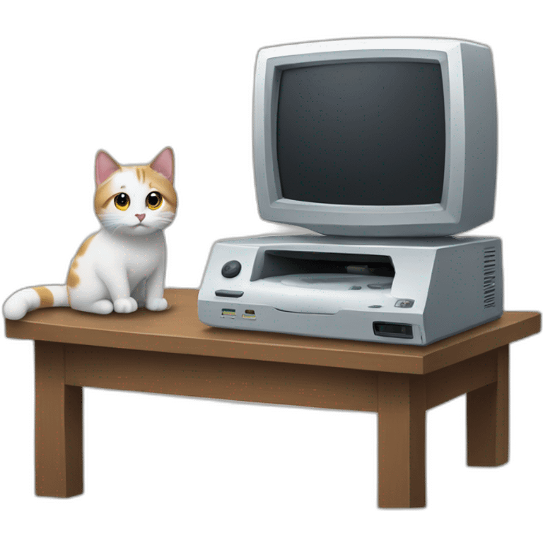 Un chat qui joue à la console emoji