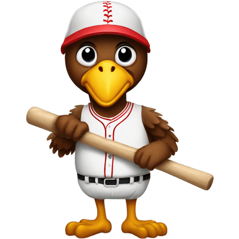 Turkey with baseball bat emoji