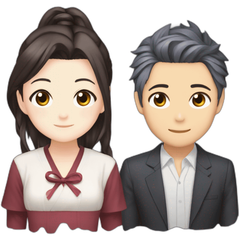 Ayano Aishi and Taro Yamada emoji