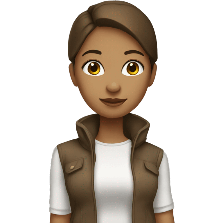 Girl with brown hair and light skin with money emoji