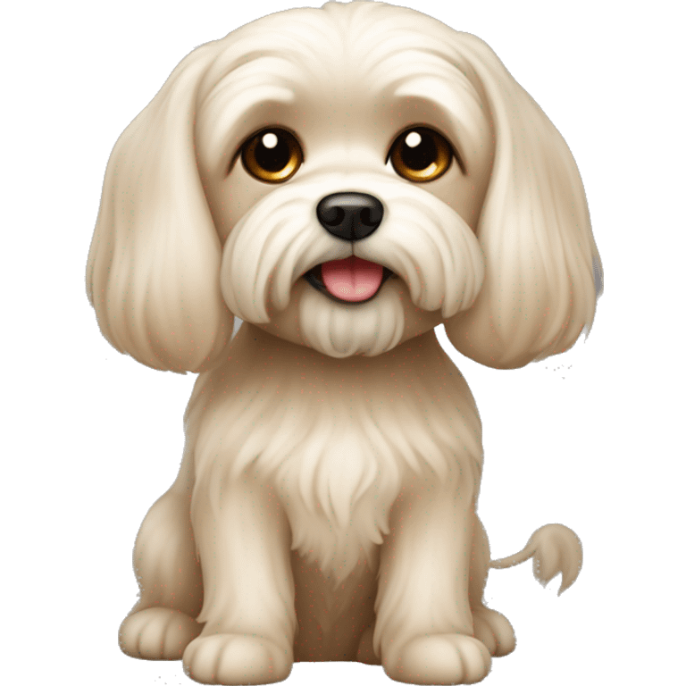 a very light brown Maltese dog emoji