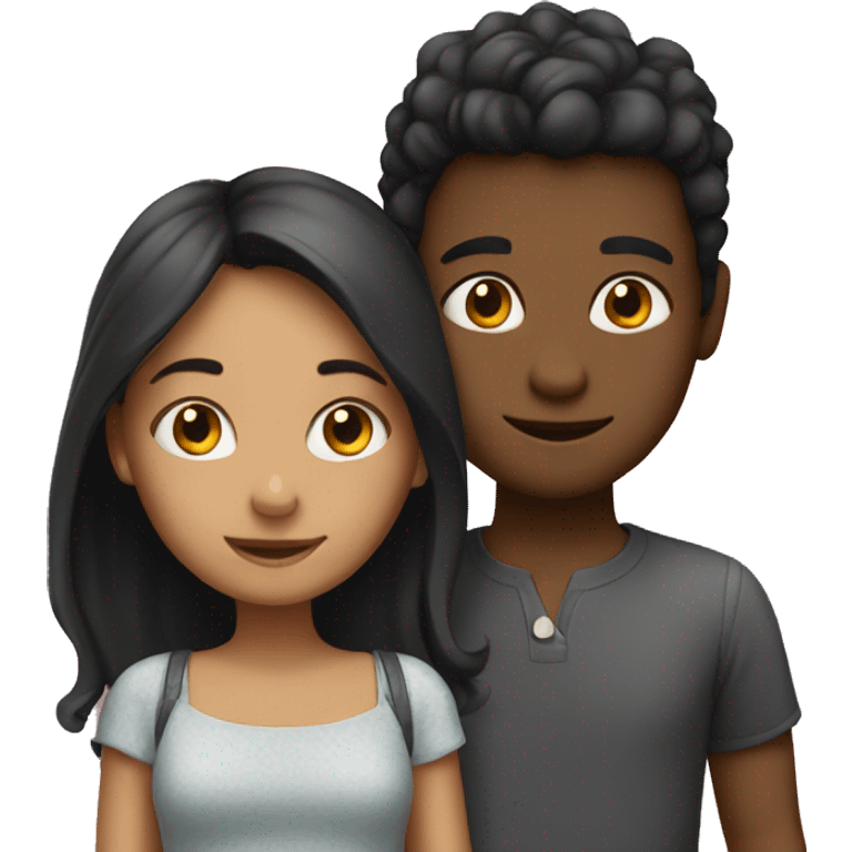 Girl and boy in love emoji