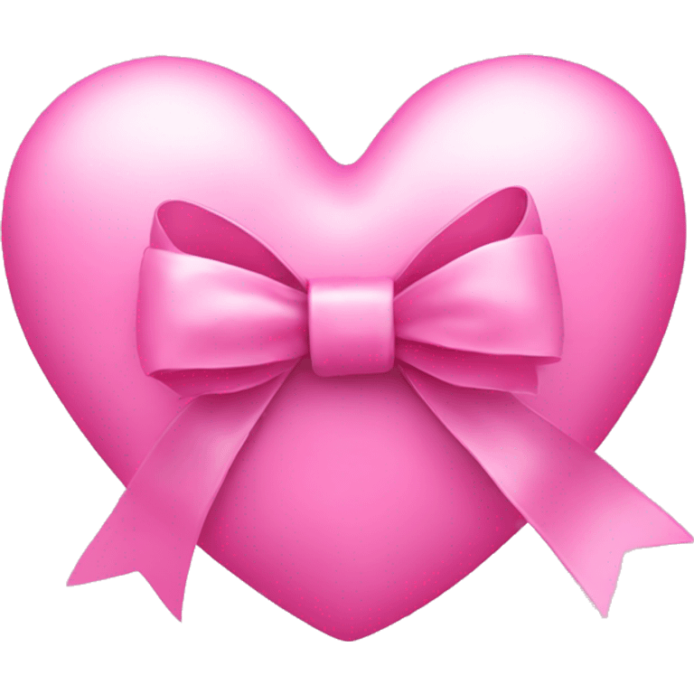 Pink heart with bow emoji