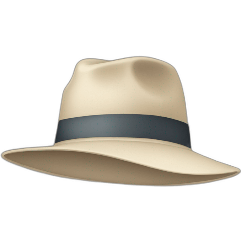 Hat with long brim emoji