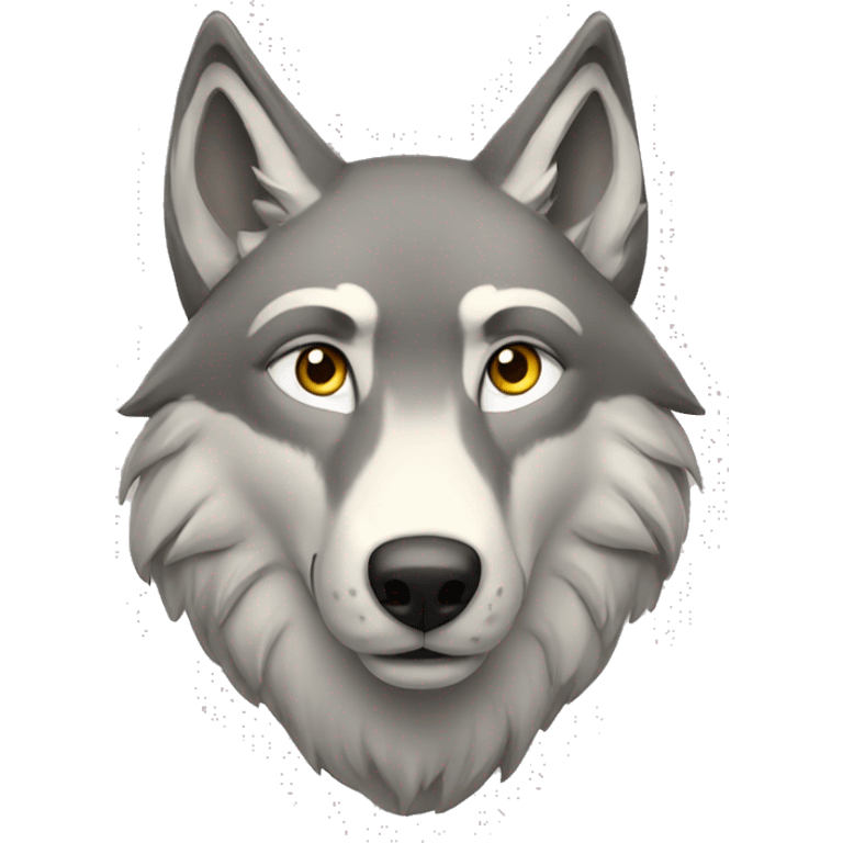 loup avec une corne emoji