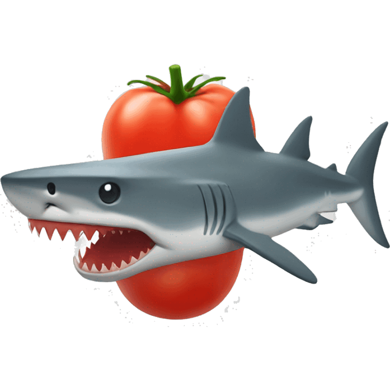 shark eat tomato emoji