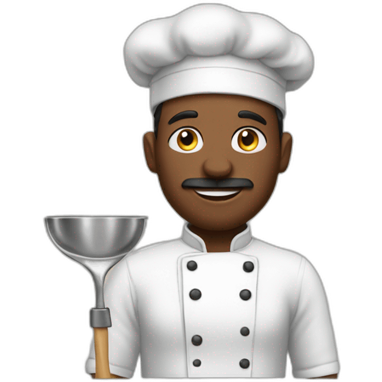 Cook with black coo emoji