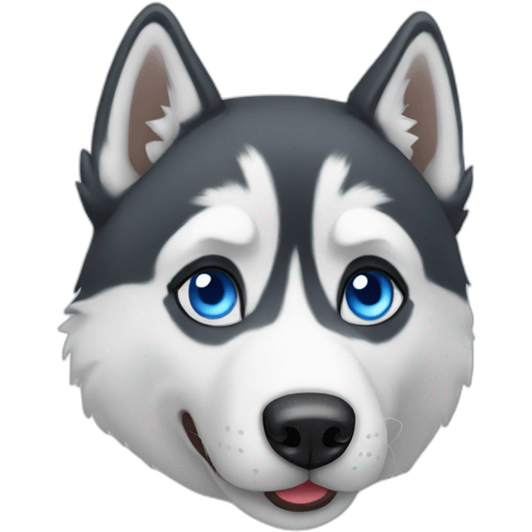 husky with blue eyes emoji