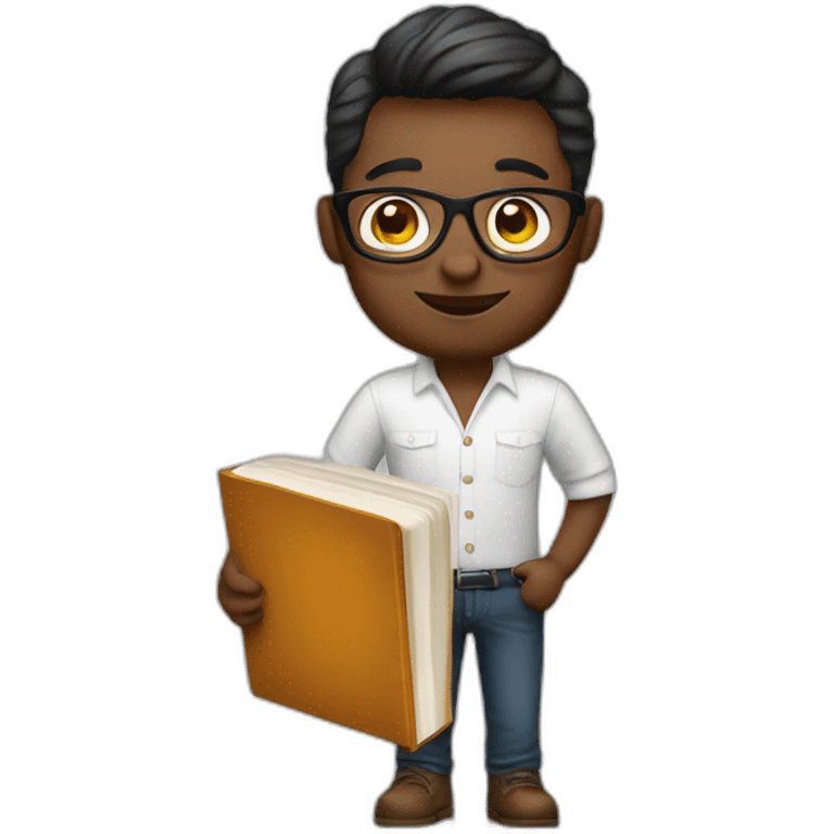 designer with book emoji