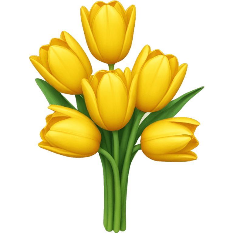 Yellow tulip bouquet  emoji