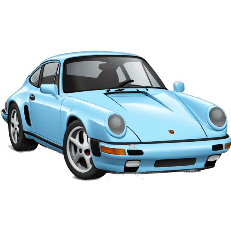 light blue Porsche 911  emoji