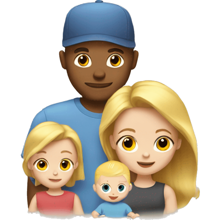 blonde father; red hair mother; blonde hair baby  emoji