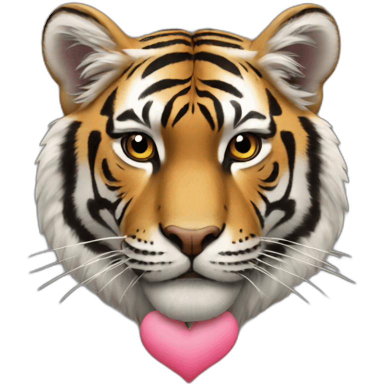 Tigre avec coeur emoji