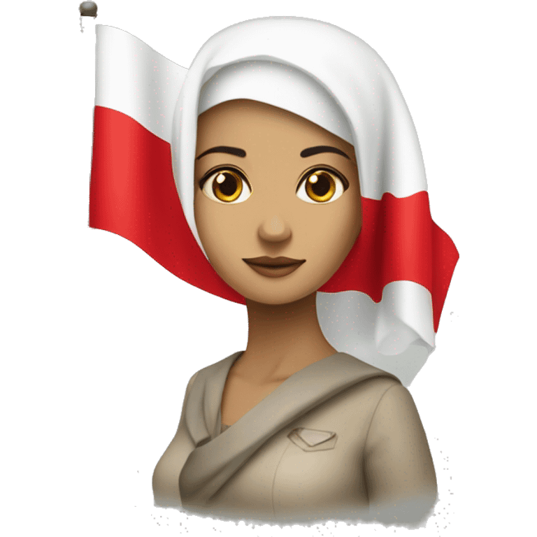 Woman with a Bahraini flag emoji