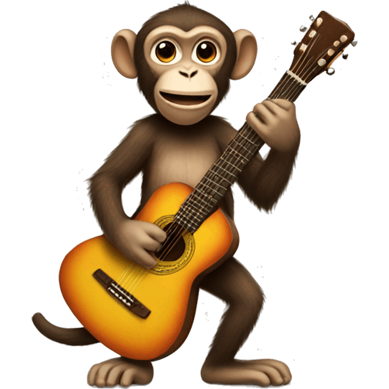 Monkey with a guitar  emoji