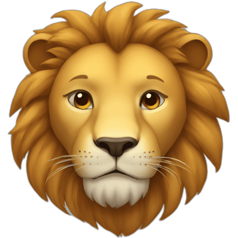 sleepy lion emoji