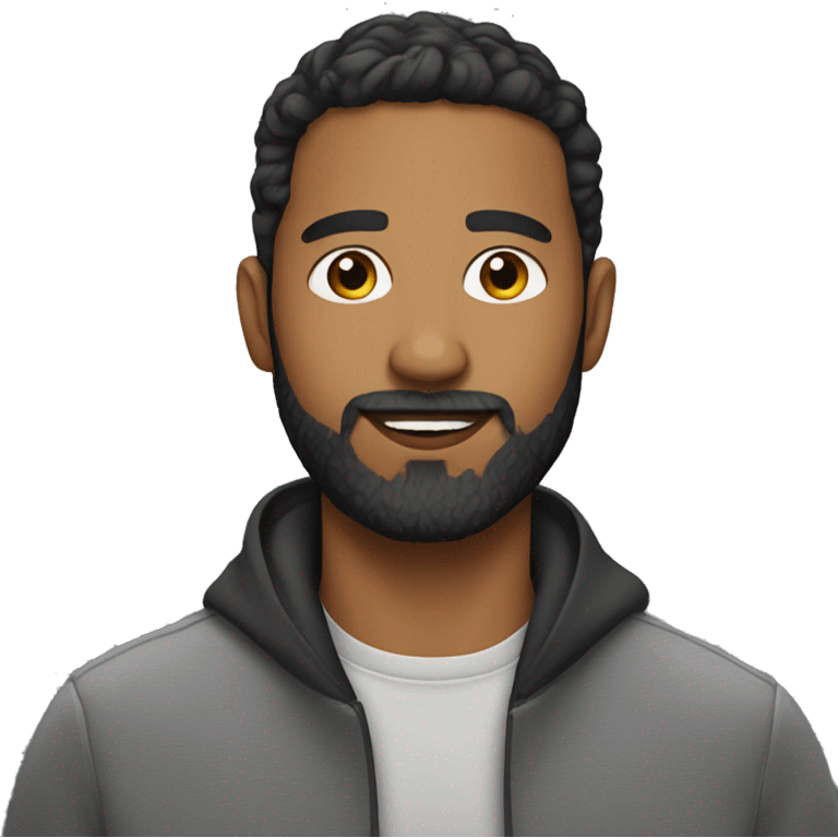 mixed guy with beard emoji