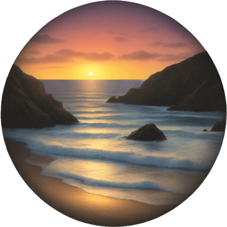 Sunset at Oregon coast.  emoji