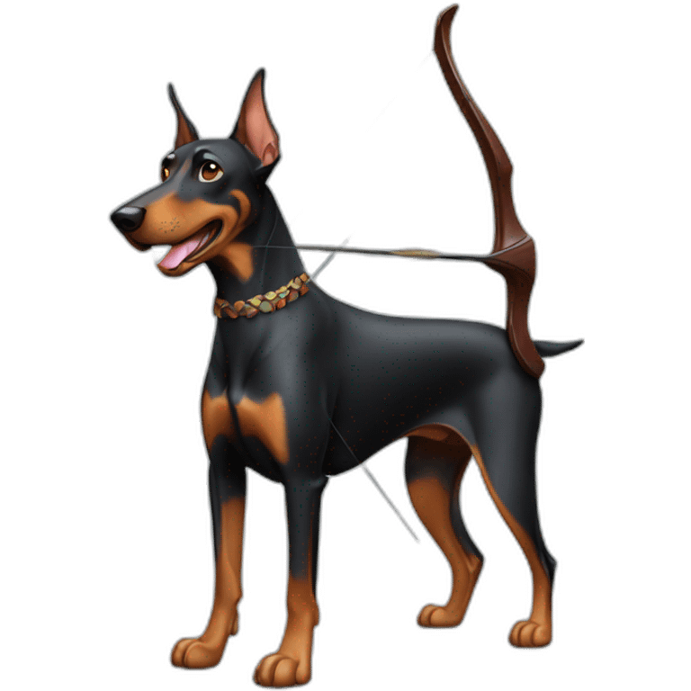 Doberman archery emoji