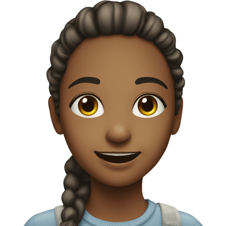 smiling girl outdoors portrait emoji