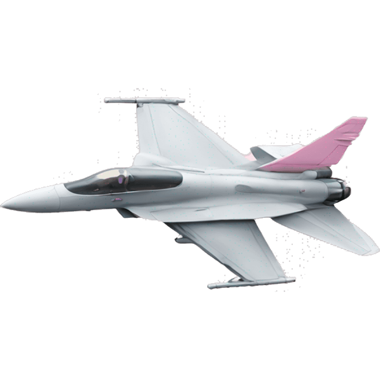 Fighter jet with light pink bow  emoji